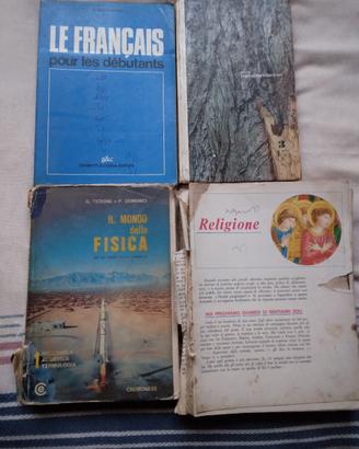 Libri di testo elementari e medie anni '60/70