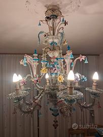 Lampadario Murano antico CaRezzonico attribuitoTil