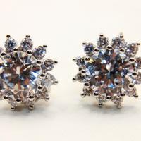 Splendidi orecchini punti luce in argento e pietre