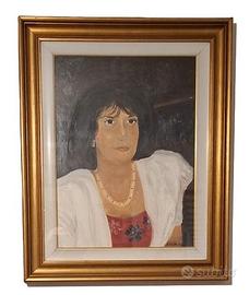 Quadro Ritratto di Donna ad Olio C. Cavalleri 96