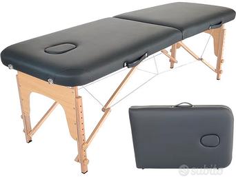 Lettino per massaggi nero richiudibile