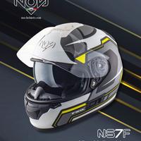 CASCO INTEGRALE MOTO NOS NS7F GIALLO FIBRA VETRO