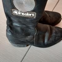 Stivali moto pelle nera n.37