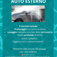 IDRO LAVAGGIO AUTO ESTERNO PREZZO VANTAGGIOSO 20€