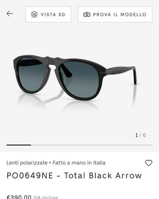 Persol 649 Black Arrow - lenti polarizzate