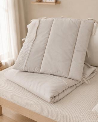 Paracolpi + piumone 100% cotone per lettino