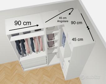 Armadio componibile senza ante