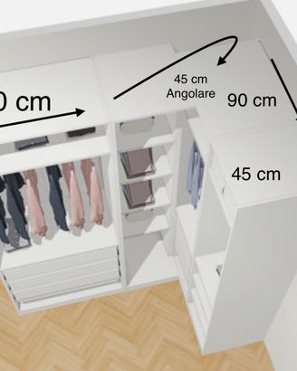 Armadio componibile senza ante