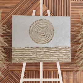 50x40 Quadro moderno in rilievo - Sole sul mare