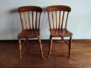 COPPIA SEDIE ANTICHE IN LEGNO.