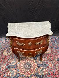 Comoncino antico a due cassetti piano in marmo