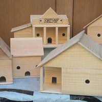 7 casette in legno giocattoli stile  FAR WEST