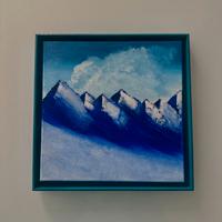 Quadro ad olio montagne mantagna