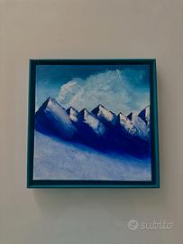 Quadro ad olio montagne mantagna
