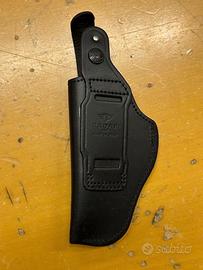 Fondina in cuoio nero Radar per Beretta FS84