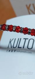 Bracciale con perline rosse Kulto