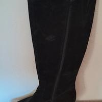 stivali neri camoscio nero 39