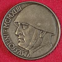 Moneta Mussolini Riconio Regno d'Italia 20 lire