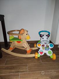 cavallino dondolo Trudi SEVI e zebra primi passi 