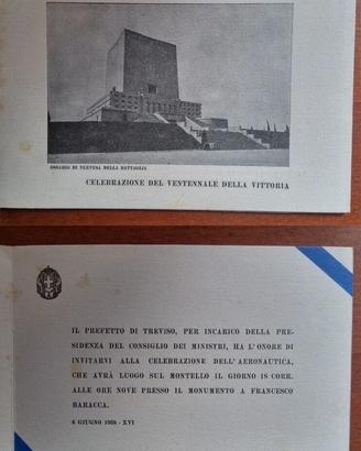 arch. doc. invito ventennale vittoria treviso 1938