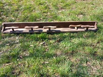 appendi abiti in castagno 5 grucce