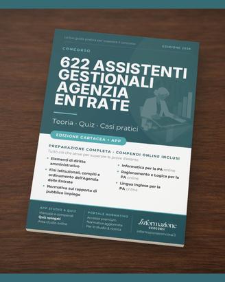 Manuale Concorso Entrate 622 Assistenti Completa