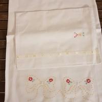 Lenzuolo da carrozzina neonata cucito a mano