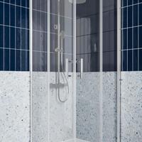 Box doccia angolare 75x75 alluminio cristallo