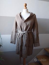 Lazzari cappotto a vestaglia beige tg. 42 in lana