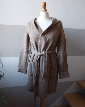 Lazzari cappotto a vestaglia beige tg. 42 in lana