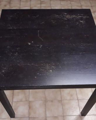 Tavolo nero 90 x 90 allungabile a 165cm