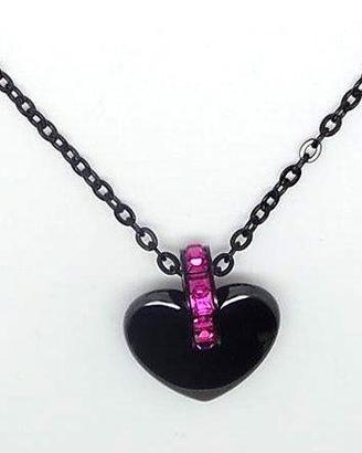 Collana Brosway in acciaio nero e ceramica