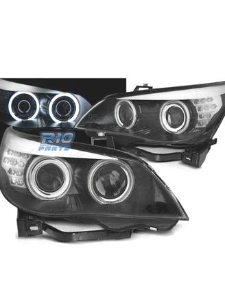 FARI XENON BMW E60 03-07 ANGEL EYES CCFL FONDO NER