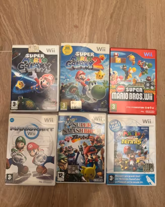 Lotto 6 giochi Nintendo Wii - Mario