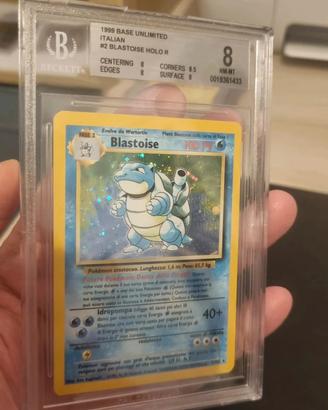 💧🐢 Blastoise 2/102 Ita BGS 8 NM-MT 💧🐢