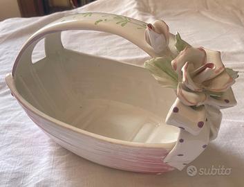 Cestino Vintage in Porcellana Traforata 