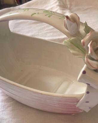 Cestino Vintage in Porcellana Traforata 