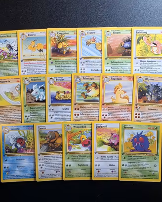 POKEMON Lotto 17 Carte Jungle 1 Edizione 1st NM