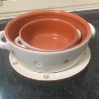 Set di 2 tegami più piatto in terracotta PIRAL