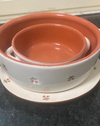 Set di 2 tegami più piatto in terracotta PIRAL