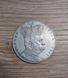 5 Lire 1891 tallero argento