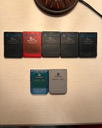 Memory card originali PS1 e PS2