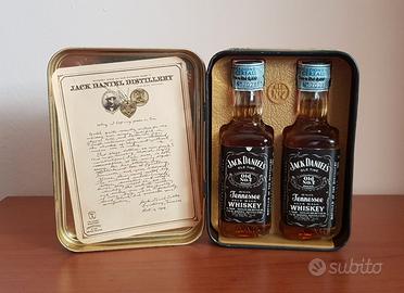 2 mignon Jack Daniels Whisky del 1981 in tin box