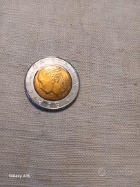 moneta bimetallica evidente errore di conio 