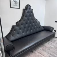 DIVANO ELEGANTE SEMI PELLE NERO