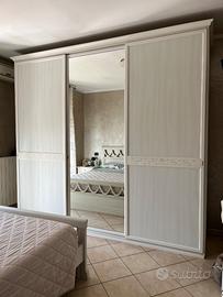 Camera completa legno panna-ante scorrevoli