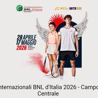 N. 2 Biglietti Tennis Internazionali BNL d'Italia