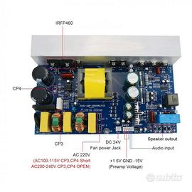 AMPIFICATORE MONO 1000W 220V PER SUBWOOFER