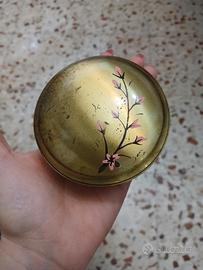 Scatolina portagioie vintage ottone e smalto