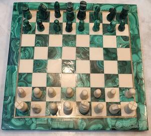 scacchiera dama malachite vintage